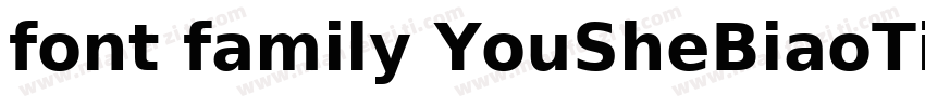 font family YouSheBiaoTiYuan字体转换